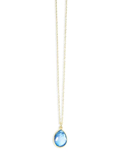 18K Yellow Gold Rock Candy® Lapis Triplet Pendant Necklace, 16-18"