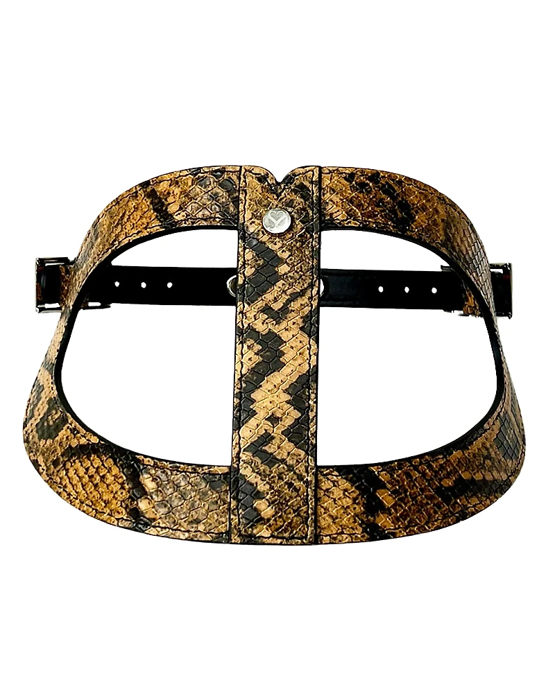 Shaya Pets Embossed Leather Adjustable Dog Harness