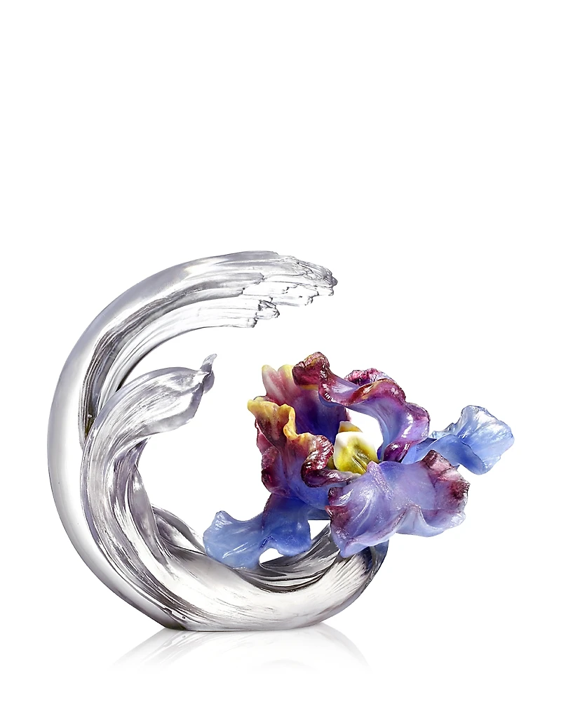 Liuli Arising Through Contentment Iris Floral Sculpture