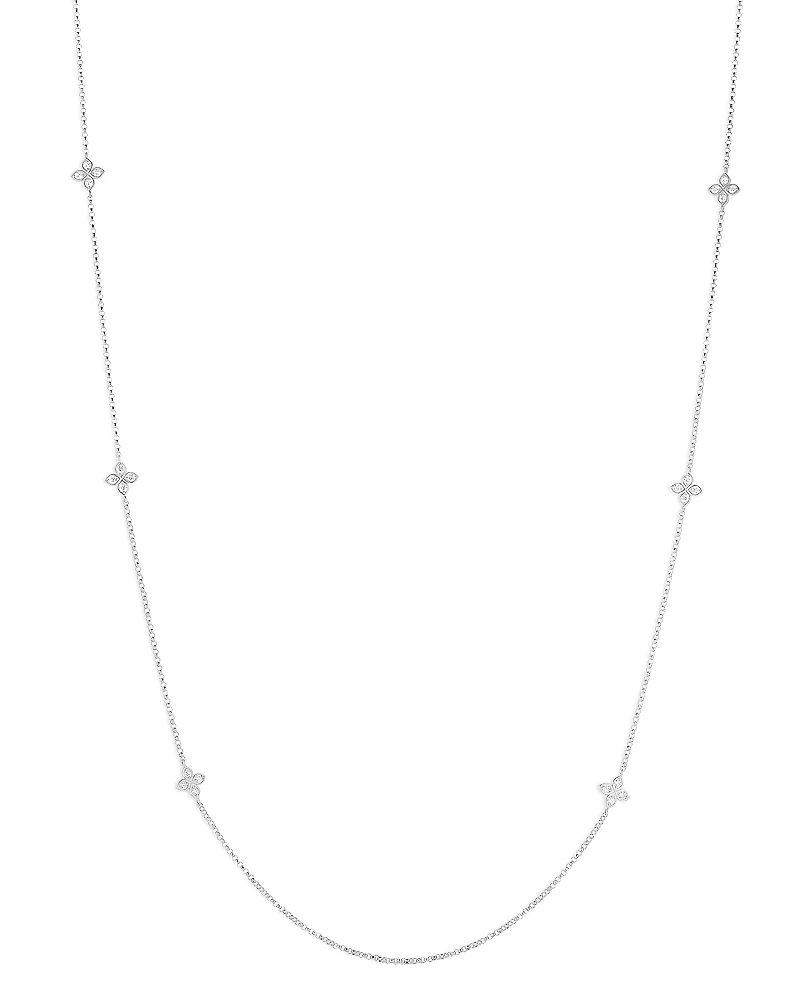 Roberto Coin Verona Love by the Inch 18K White Gold & Diamond Necklace, 36