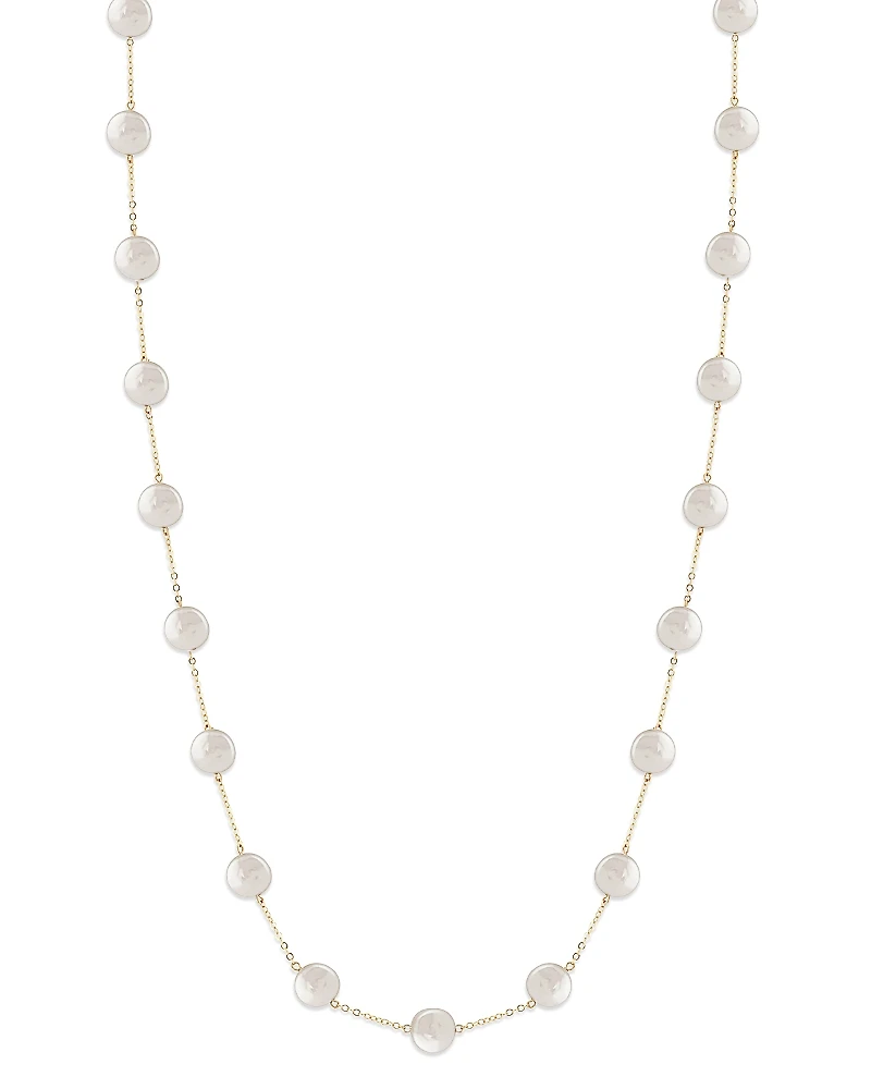Bloomingdale's Fine Collection Cultured Freshwater Coin Pearl Station Necklace