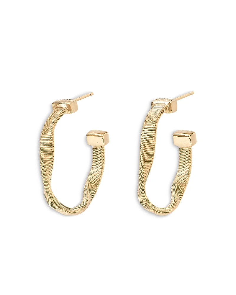 Marco Bicego 18K Yellow Gold Marrakech Wavy Medium Hoop Earrings