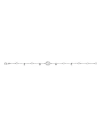 18K White Gold Interlocking G Diamond Bracelet