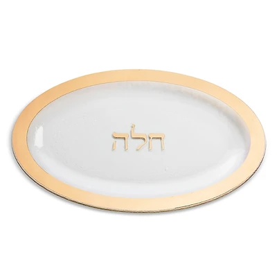 Annieglass Judaica Challah Platter, Gold