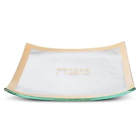 Judaica Square Matzo Plate, 10"