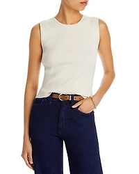 Derek Lam 10 Crosby Ariana Ribbed Muscle Top