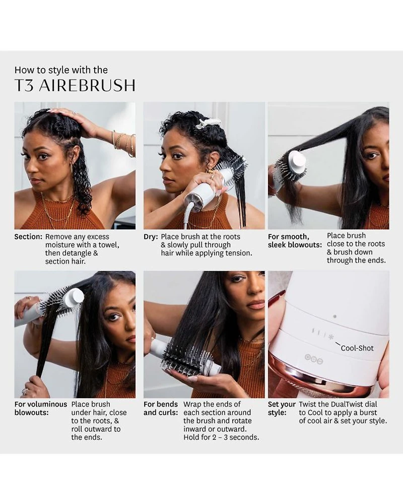 AireBrush One Step Smoothing & Volumizing Hair Dryer Brush