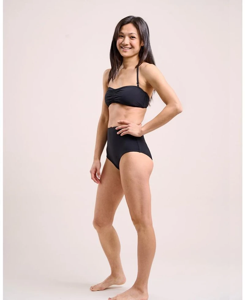 Nina Solid High Waist Bikini Bottom