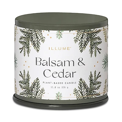 Illume Balsam & Cedar Vanity Tin Candle, 11.8 oz.