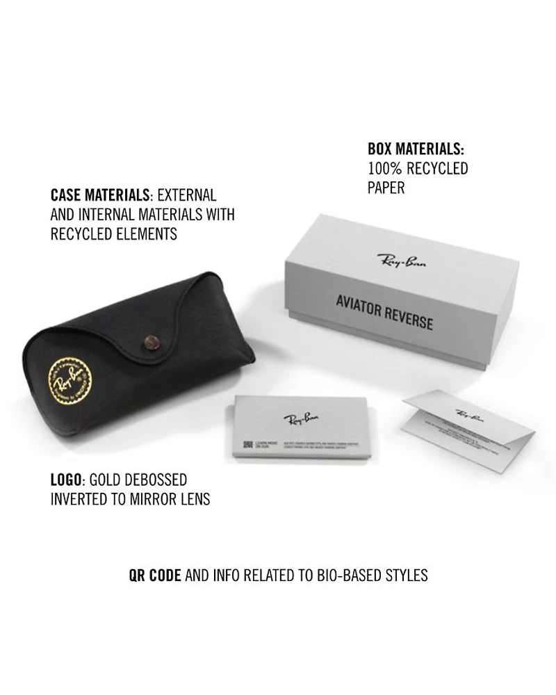 Aviator Reverse Sunglasses, 62mm