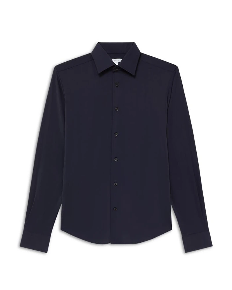 Voyager Stretch Performance Solid Regular Fit Button Down Travel Shirt