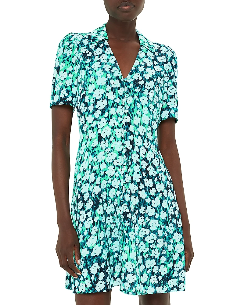 Whistles Rowan Floral Petal Mini Dress