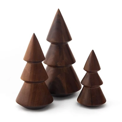 Acacia Wood Tree Trio