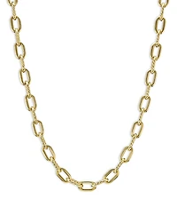 David Yurman 18K Yellow Gold Dy Madison Textured & Polished Link Chain Necklace, 18.25
