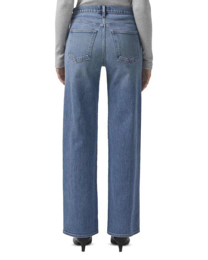 Harper Mid Rise Wide Leg Jeans Flash