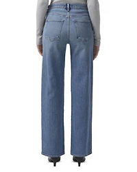 Harper Mid Rise Wide Leg Jeans Flash
