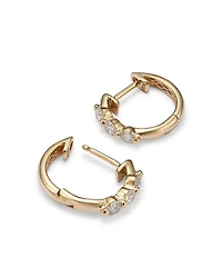 Diamond Hoop Earrings in 14K Gold