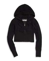 Girls' Hacci Knit Zip Hoodie - Big Kid