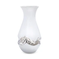 Talianna Oro Vase White and Silver