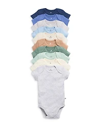 Honest Baby Girls' 10 Pack Short Sleeve Bodysuits