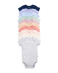 Honest Baby Girls' 10 Pack Short Sleeve Bodysuits 