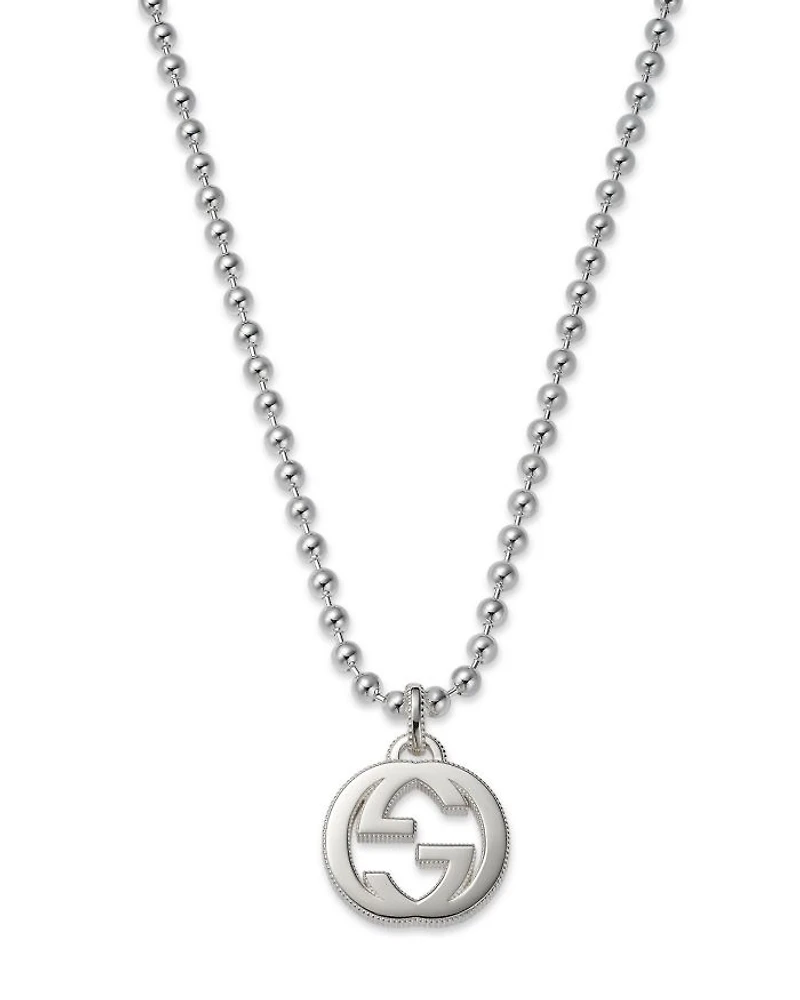 Sterling Silver Interlocking G Pendant Necklace