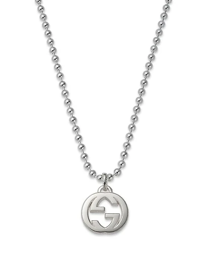 Sterling Silver Interlocking G Pendant Necklace