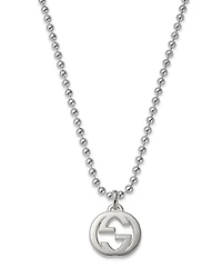 Sterling Silver Interlocking G Pendant Necklace