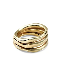 Ippolita 18K Gold Glamazon Triple Band Squiggle Ring
