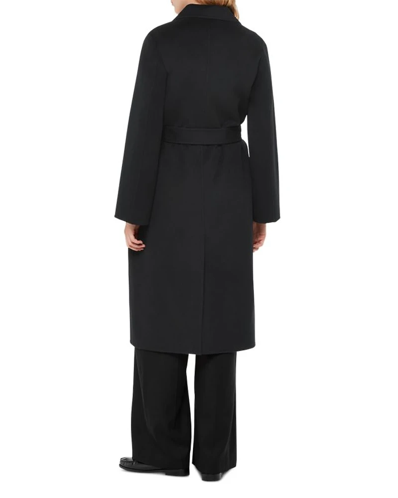 Wool Blend Tie Waist Coat