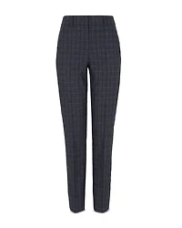 Windowpane Slim Leg Trousers
