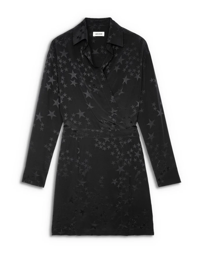 Ravy Star Embossed Silk Dress