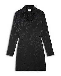Ravy Star Embossed Silk Dress