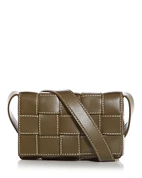 Bottega Veneta Small Cassette Intreccio Leather Crossbody Bag