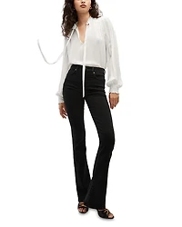 Beverly High Rise Flare Jeans Washed Onyx