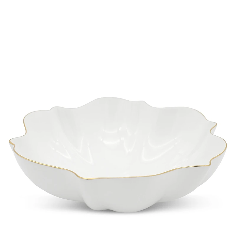 Twig New York Amelie Brushed Gold Serving Salad Bowl