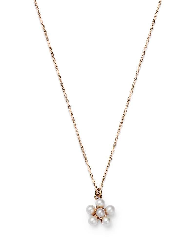 Bloomingdale's Fine Collection Cultured Freshwater Pearl Flower Pendant Necklace