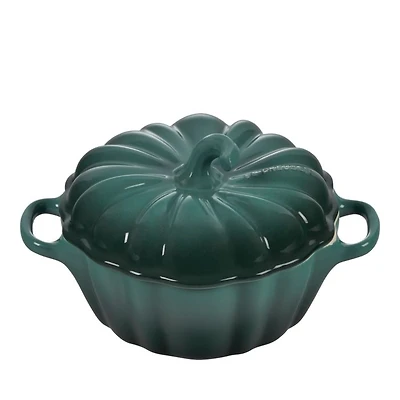 Stoneware Figural Pumpkin Petite Cocotte