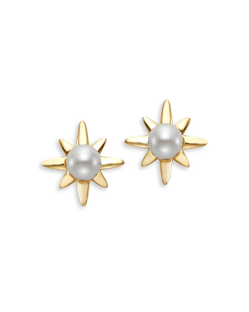 Bloomingdale's Fine Collection Cultured Freshwater Pearl Star Stud Earrings