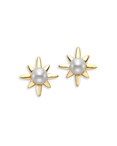 Bloomingdale's Fine Collection Cultured Freshwater Pearl Star Stud Earrings