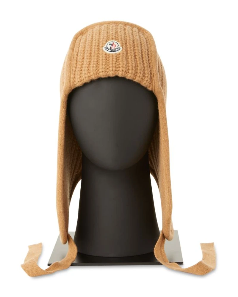 Wool Ribbed Aviator Hat