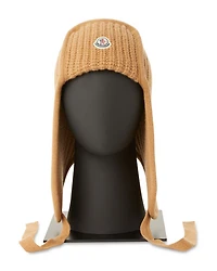 Wool Ribbed Aviator Hat