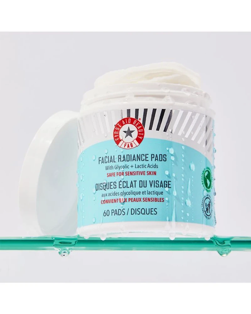 Facial Radiance Pads with Glycolic & Lactic Acids Exfoliating AHA