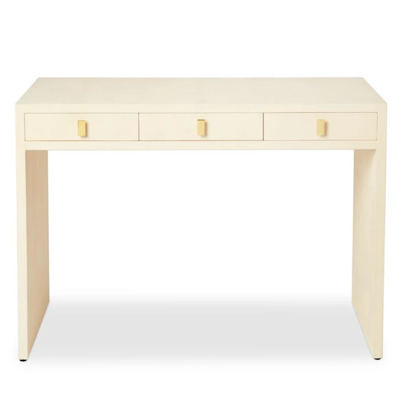 Shagreen Embossed Vanity Table & Stool Set