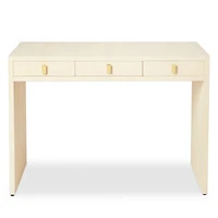 Shagreen Embossed Vanity Table & Stool Set