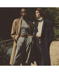 Pleated Wool Blend Pants