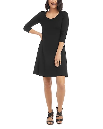Karen Kane Petites Scoop Neck A Line Dress