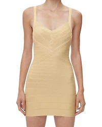Icon Metallic Bandage Bustier Mini Dress