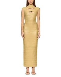 Foiled Cutout Bandage Gown