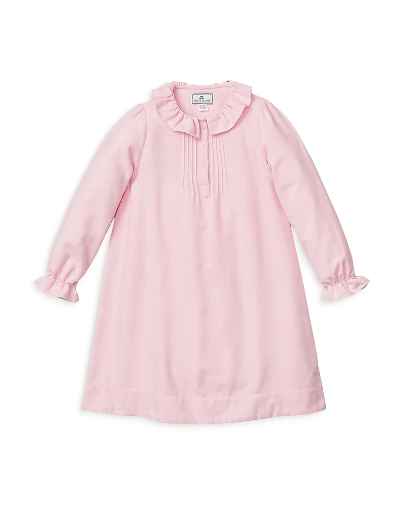 Petite Plume Girls' Pink Flannel Victoria Nightgown - Baby, Little Kid, Big Kid